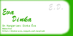 eva dinka business card